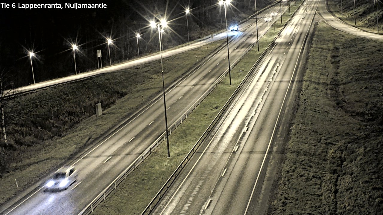Weather Camera Image Väg 6 Villmanstrand, Nuijamaantie, Lappeenranta, Etelä-Karjala