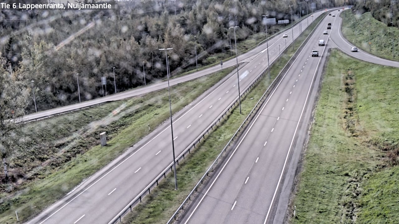 Weather Camera Image Road 6 Lappeenranta, Nuijamaantie, Lappeenranta, Etelä-Karjala