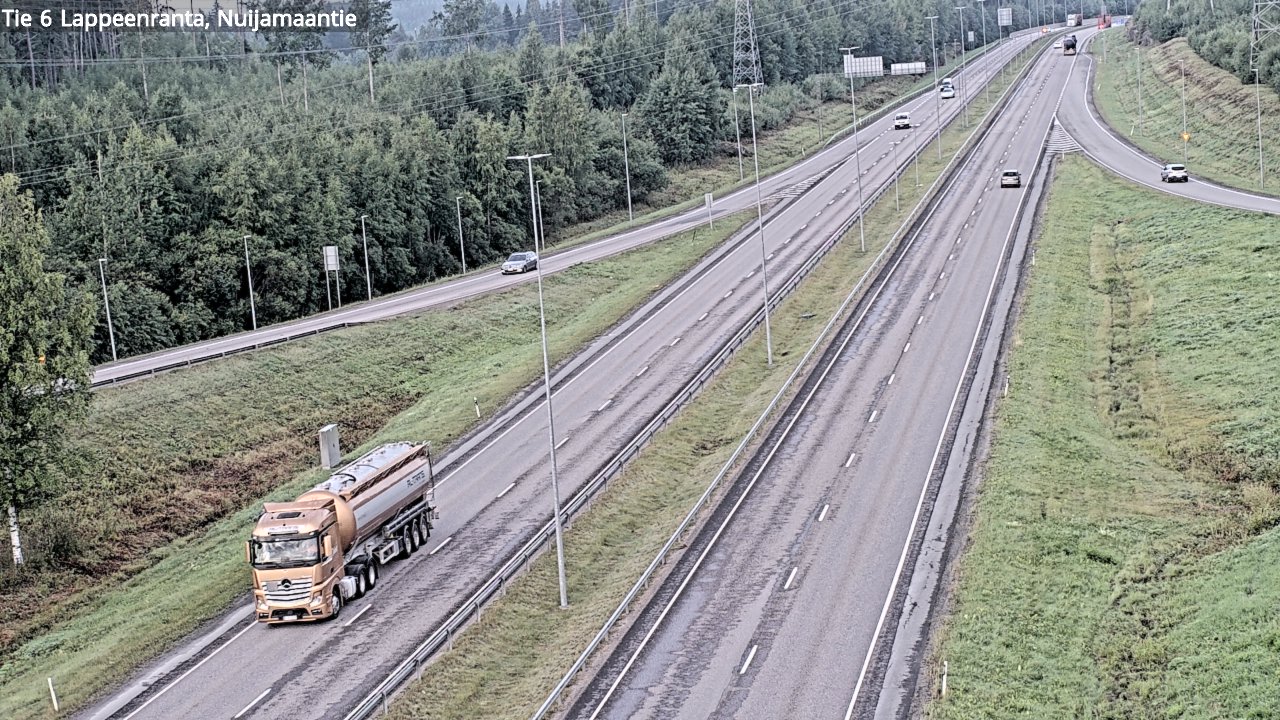 Weather Camera Image Road 6 Lappeenranta, Nuijamaantie, Lappeenranta, Etelä-Karjala