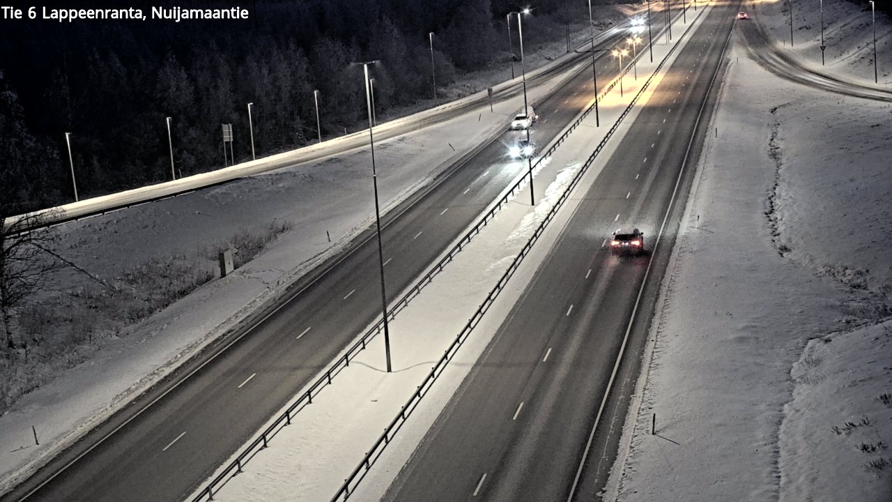 Weather Camera Image Väg 6 Villmanstrand, Nuijamaantie, Lappeenranta, Etelä-Karjala