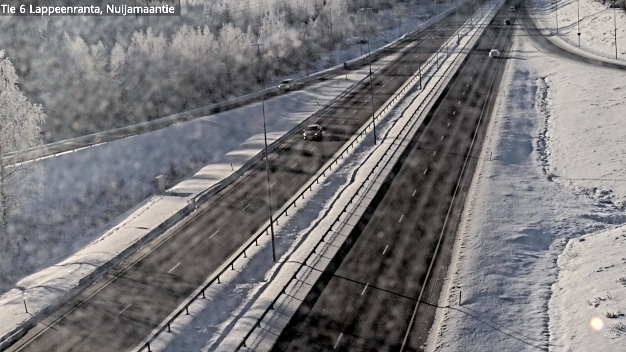 Weather Camera Image Road 6 Lappeenranta, Nuijamaantie, Lappeenranta, Etelä-Karjala