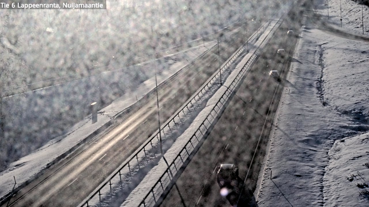 Weather Camera Image Road 6 Lappeenranta, Nuijamaantie, Lappeenranta, Etelä-Karjala
