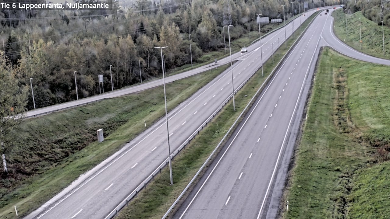 Weather Camera Image Road 6 Lappeenranta, Nuijamaantie, Lappeenranta, Etelä-Karjala