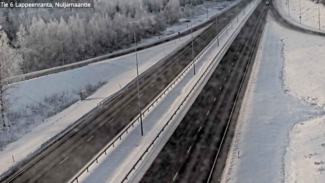 Weather Camera Image Road 6 Lappeenranta, Nuijamaantie, Lappeenranta, Etelä-Karjala