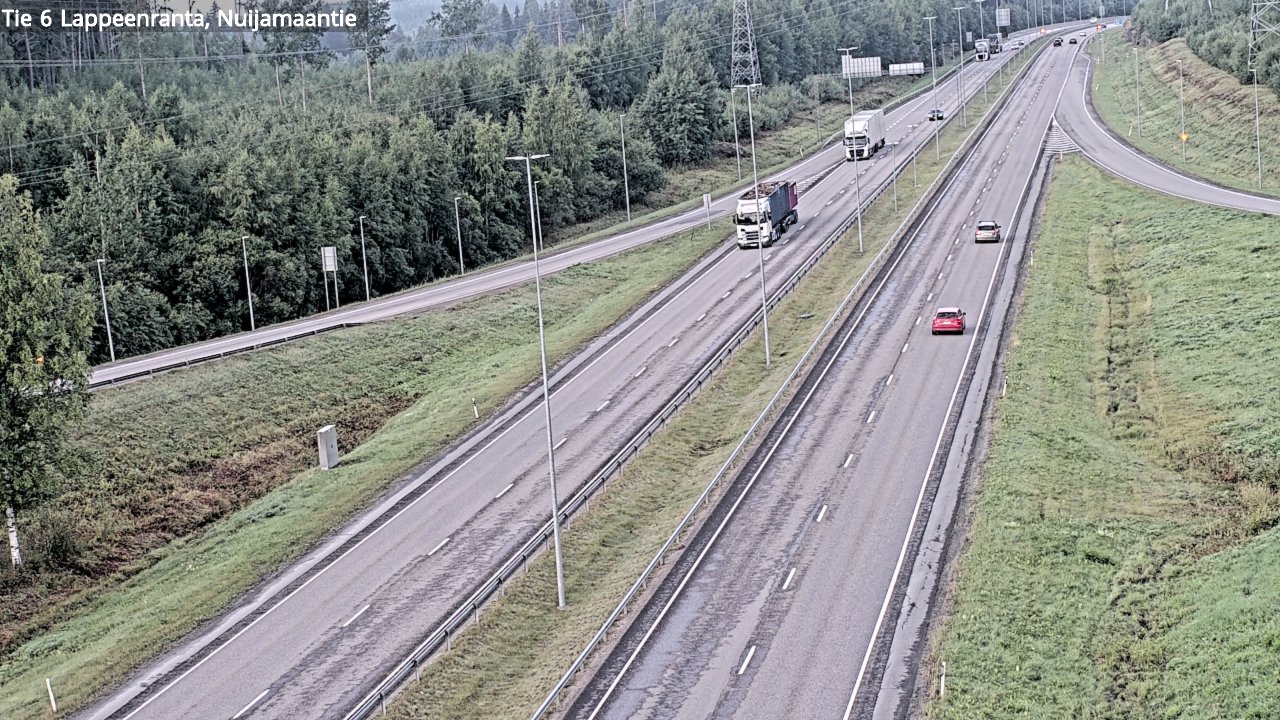 Weather Camera Image Road 6 Lappeenranta, Nuijamaantie, Lappeenranta, Etelä-Karjala