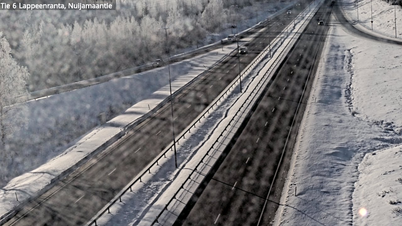 Weather Camera Image Road 6 Lappeenranta, Nuijamaantie, Lappeenranta, Etelä-Karjala