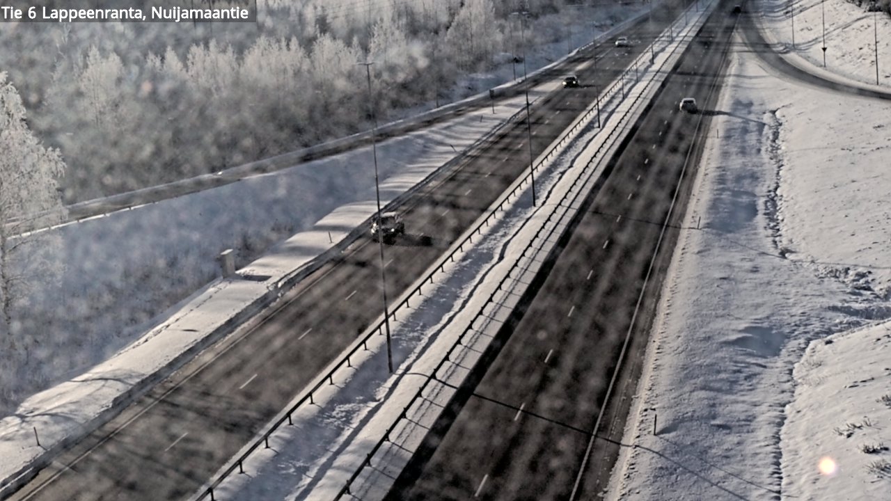 Weather Camera Image Road 6 Lappeenranta, Nuijamaantie, Lappeenranta, Etelä-Karjala