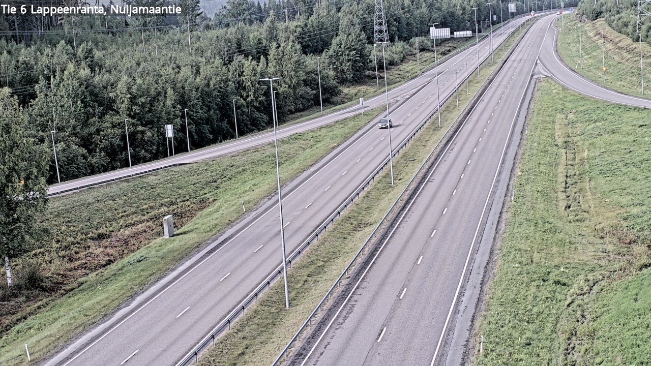 Weather Camera Image Road 6 Lappeenranta, Nuijamaantie, Lappeenranta, Etelä-Karjala