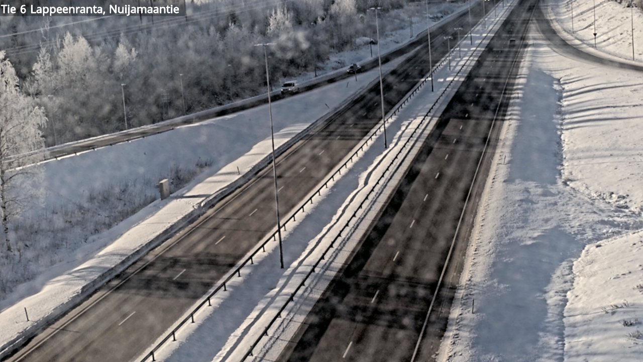 Weather Camera Image Road 6 Lappeenranta, Nuijamaantie, Lappeenranta, Etelä-Karjala