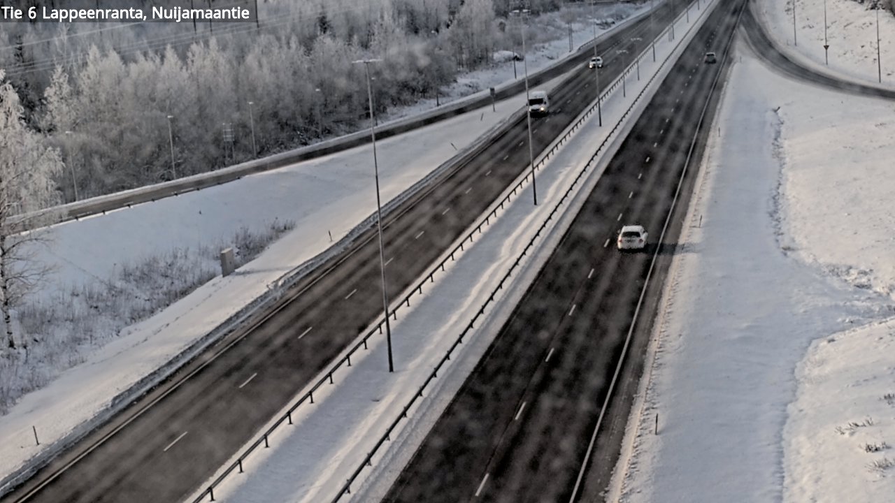 Weather Camera Image Road 6 Lappeenranta, Nuijamaantie, Lappeenranta, Etelä-Karjala