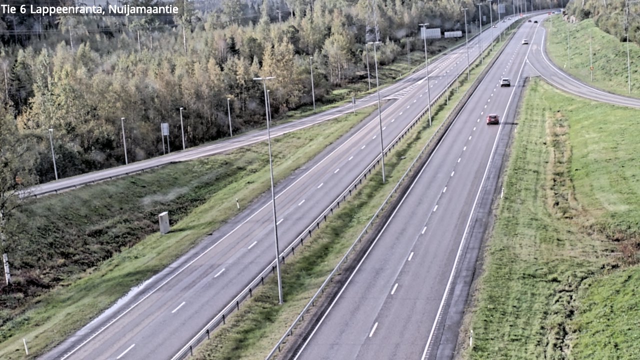 Weather Camera Image Road 6 Lappeenranta, Nuijamaantie, Lappeenranta, Etelä-Karjala