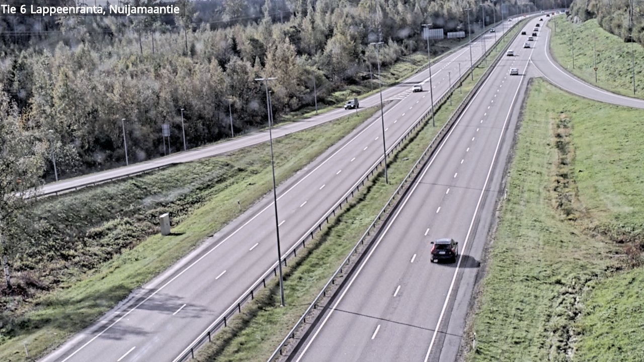 Weather Camera Image Road 6 Lappeenranta, Nuijamaantie, Lappeenranta, Etelä-Karjala