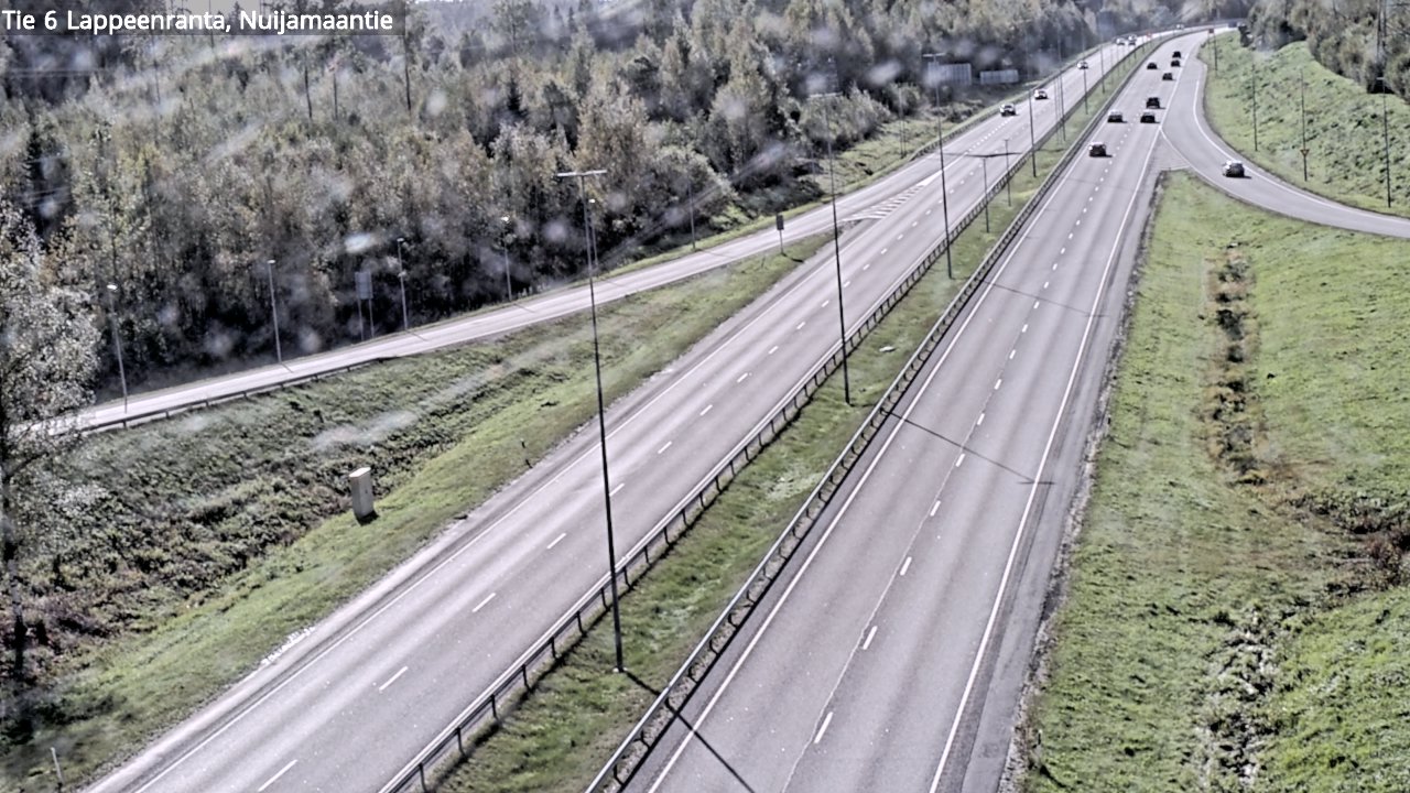 Weather Camera Image Road 6 Lappeenranta, Nuijamaantie, Lappeenranta, Etelä-Karjala
