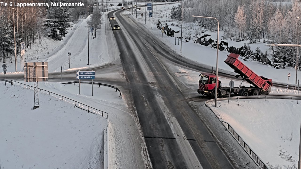 Weather Camera Image Väg 6 Villmanstrand, Nuijamaantie, Lappeenranta, Etelä-Karjala