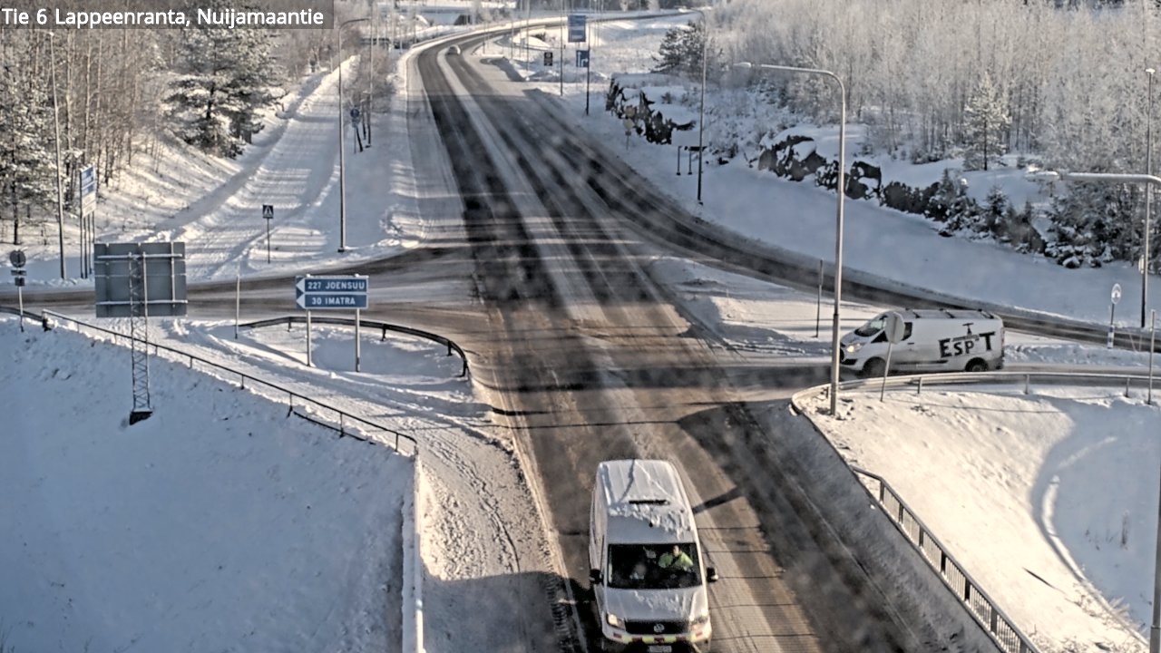 Weather Camera Image Road 6 Lappeenranta, Nuijamaantie, Lappeenranta, Etelä-Karjala