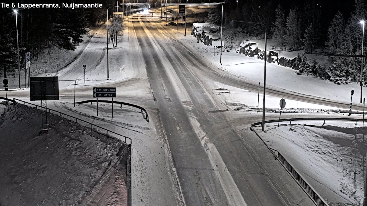 Weather Camera Image Väg 6 Villmanstrand, Nuijamaantie, Lappeenranta, Etelä-Karjala
