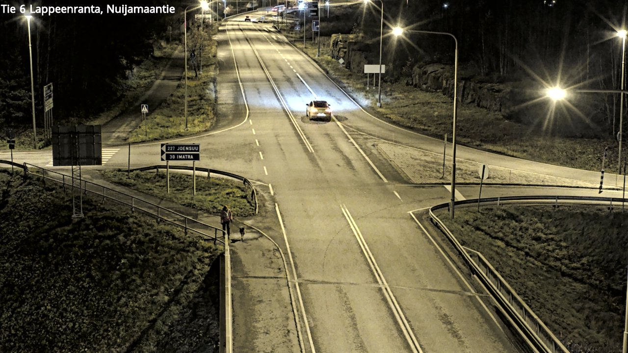 Weather Camera Image Väg 6 Villmanstrand, Nuijamaantie, Lappeenranta, Etelä-Karjala