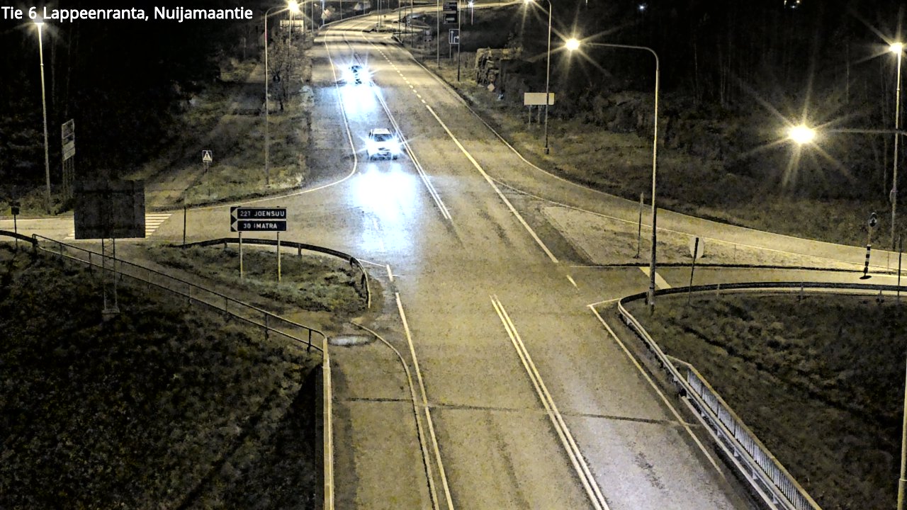Weather Camera Image Väg 6 Villmanstrand, Nuijamaantie, Lappeenranta, Etelä-Karjala