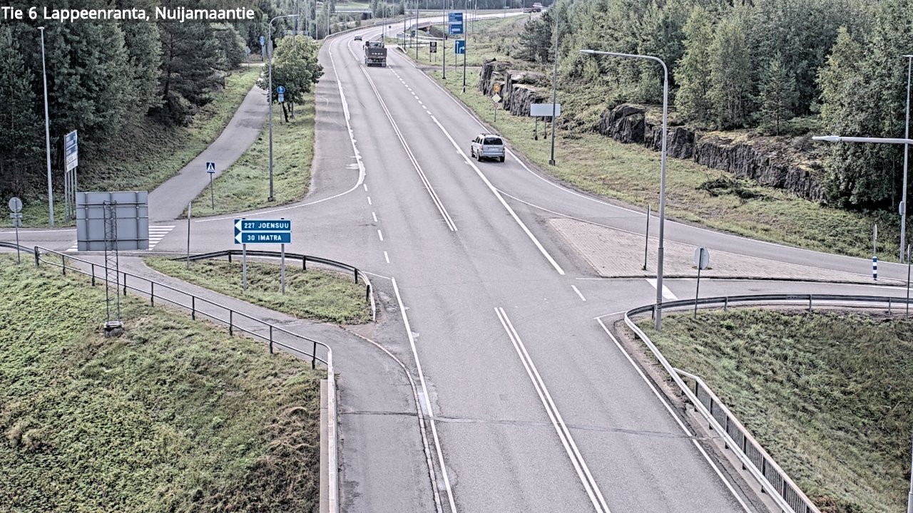 Weather Camera Image Road 6 Lappeenranta, Nuijamaantie, Lappeenranta, Etelä-Karjala