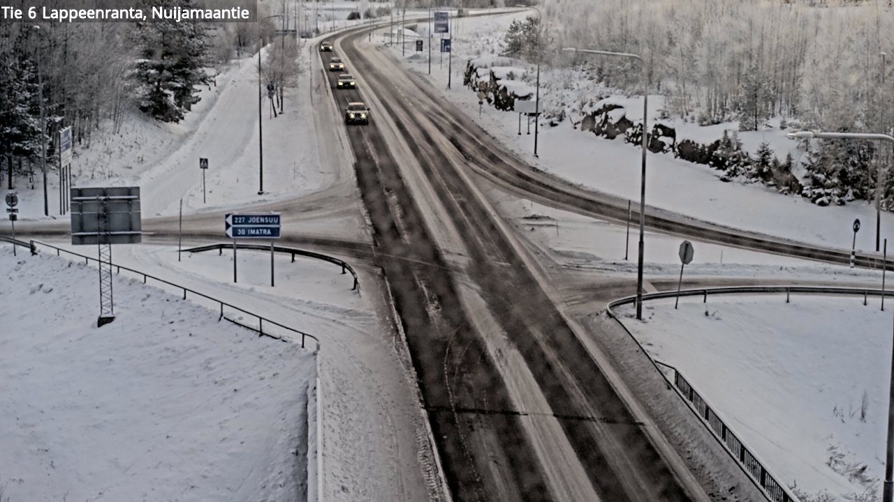 Weather Camera Image Road 6 Lappeenranta, Nuijamaantie, Lappeenranta, Etelä-Karjala
