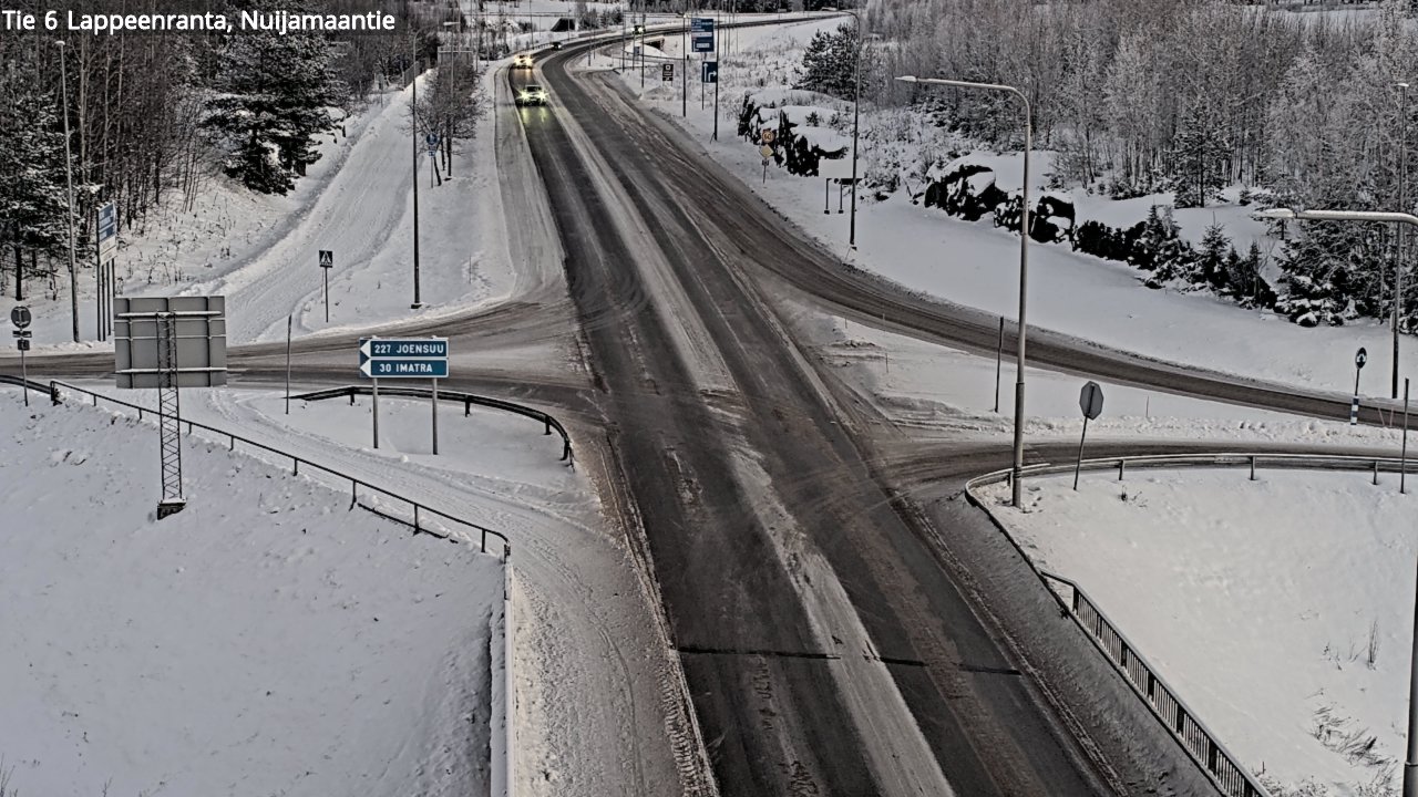 Weather Camera Image Väg 6 Villmanstrand, Nuijamaantie, Lappeenranta, Etelä-Karjala