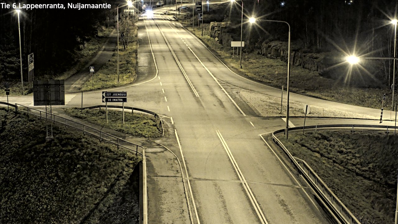Weather Camera Image Väg 6 Villmanstrand, Nuijamaantie, Lappeenranta, Etelä-Karjala