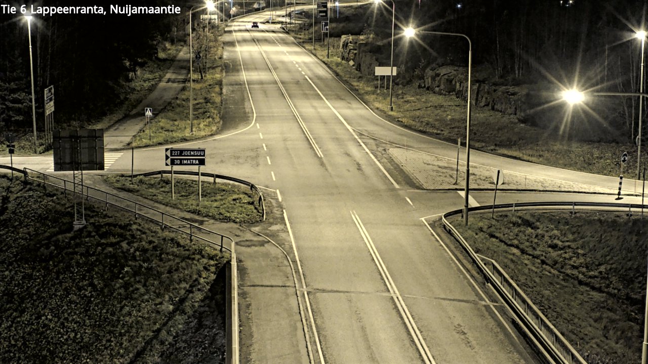 Weather Camera Image Väg 6 Villmanstrand, Nuijamaantie, Lappeenranta, Etelä-Karjala