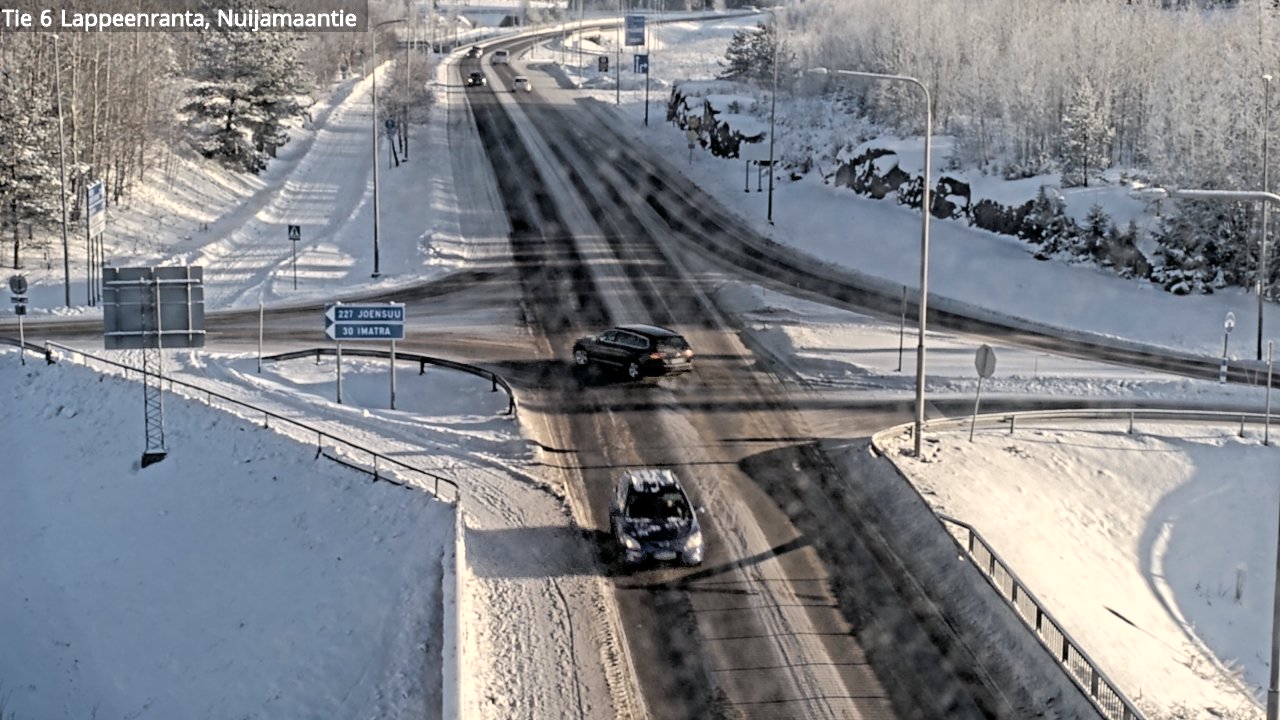 Weather Camera Image Road 6 Lappeenranta, Nuijamaantie, Lappeenranta, Etelä-Karjala