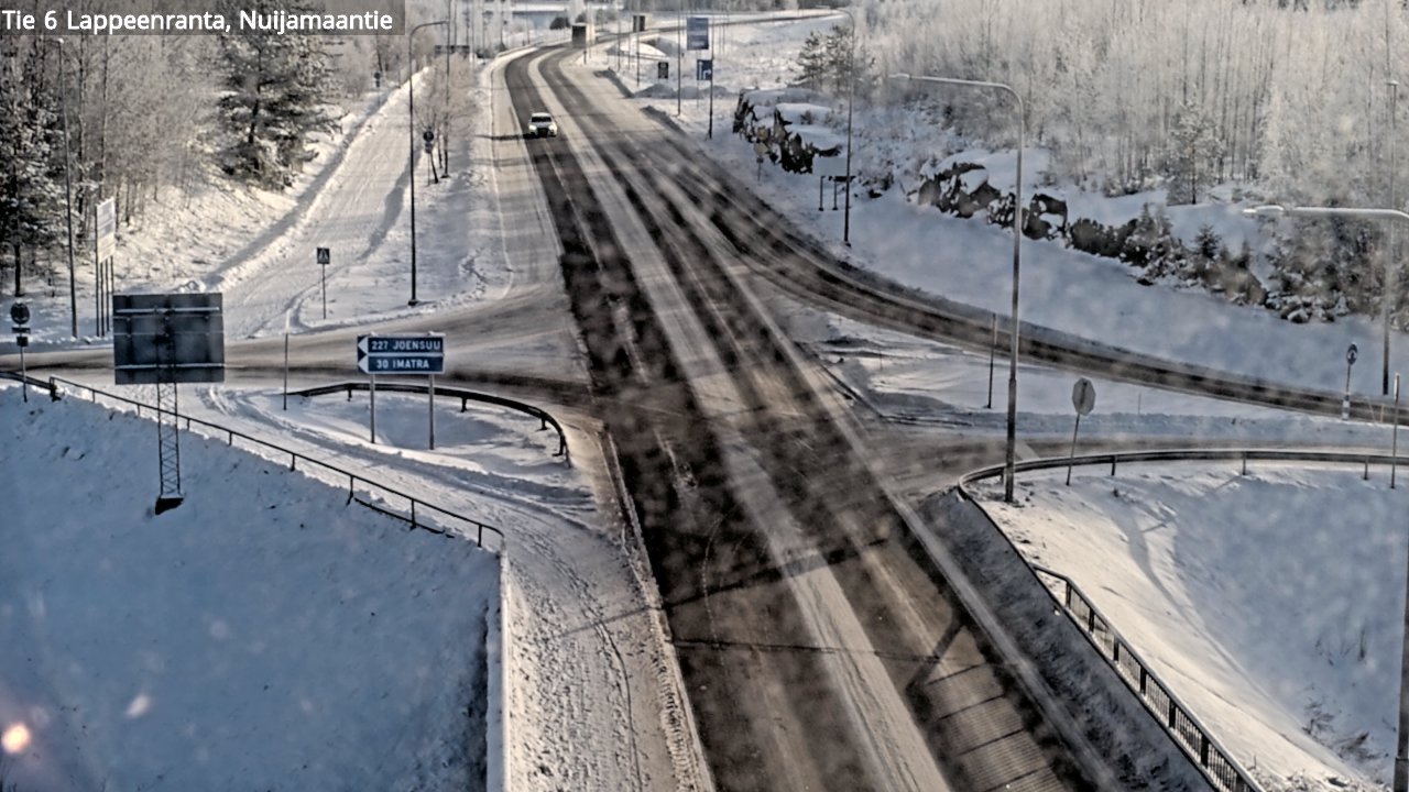 Weather Camera Image Road 6 Lappeenranta, Nuijamaantie, Lappeenranta, Etelä-Karjala
