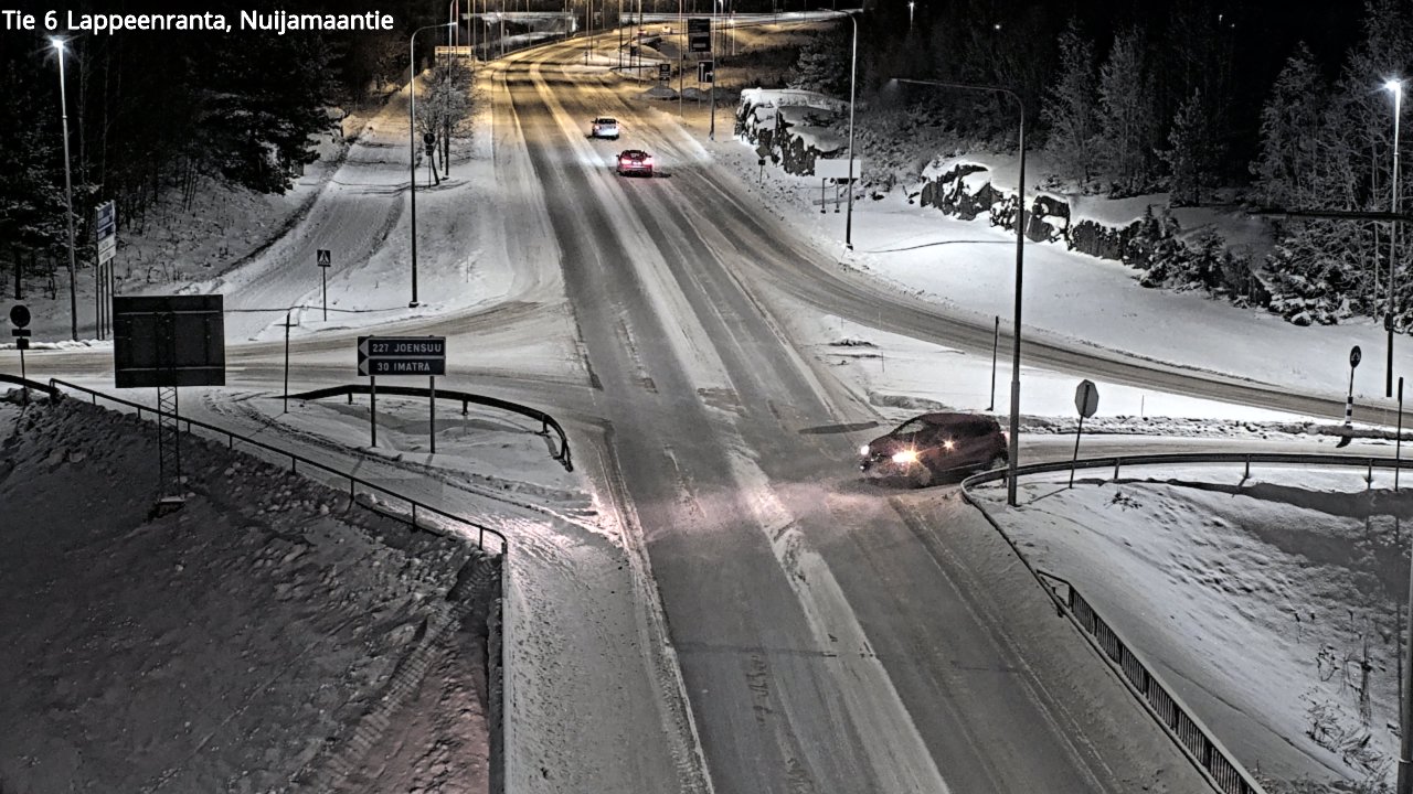 Weather Camera Image Väg 6 Villmanstrand, Nuijamaantie, Lappeenranta, Etelä-Karjala