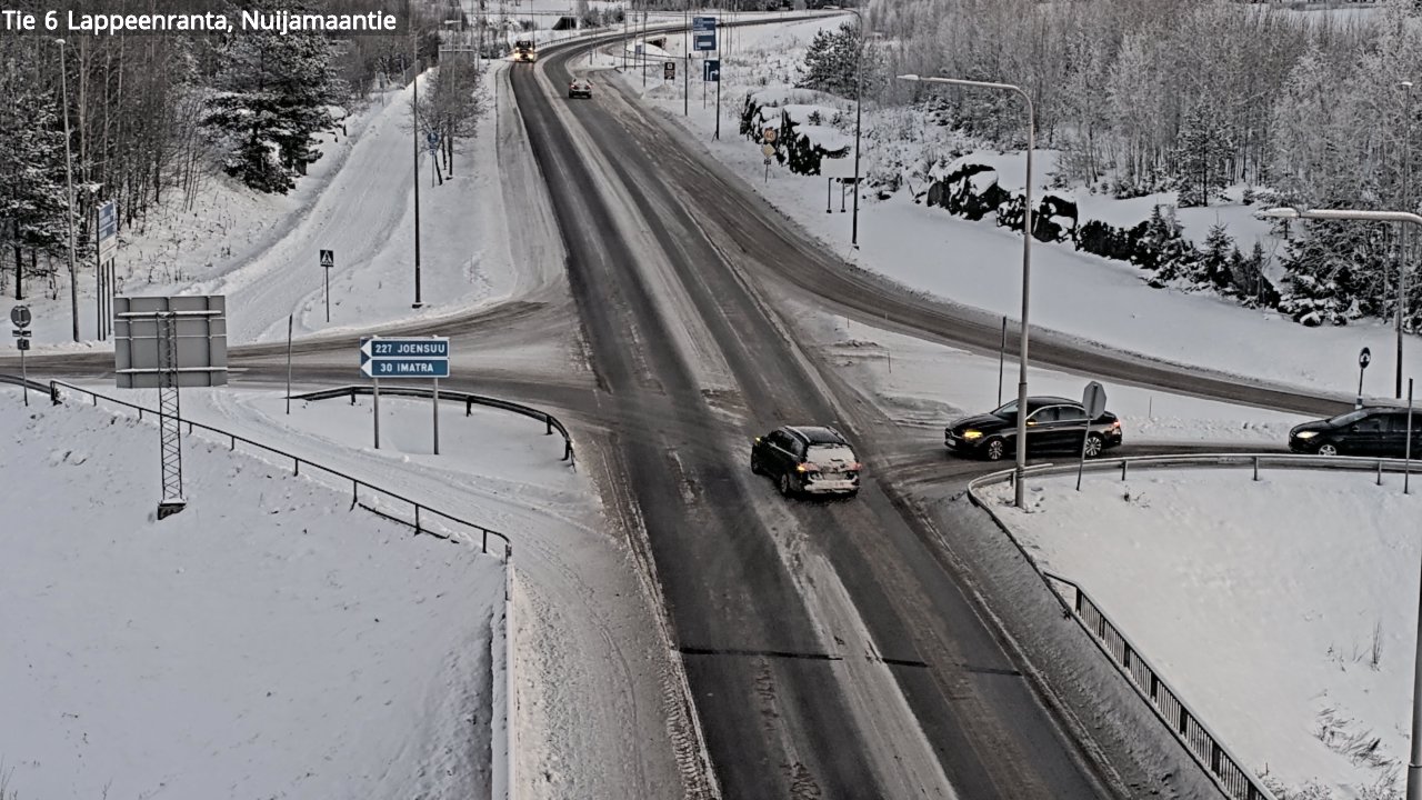 Weather Camera Image Väg 6 Villmanstrand, Nuijamaantie, Lappeenranta, Etelä-Karjala