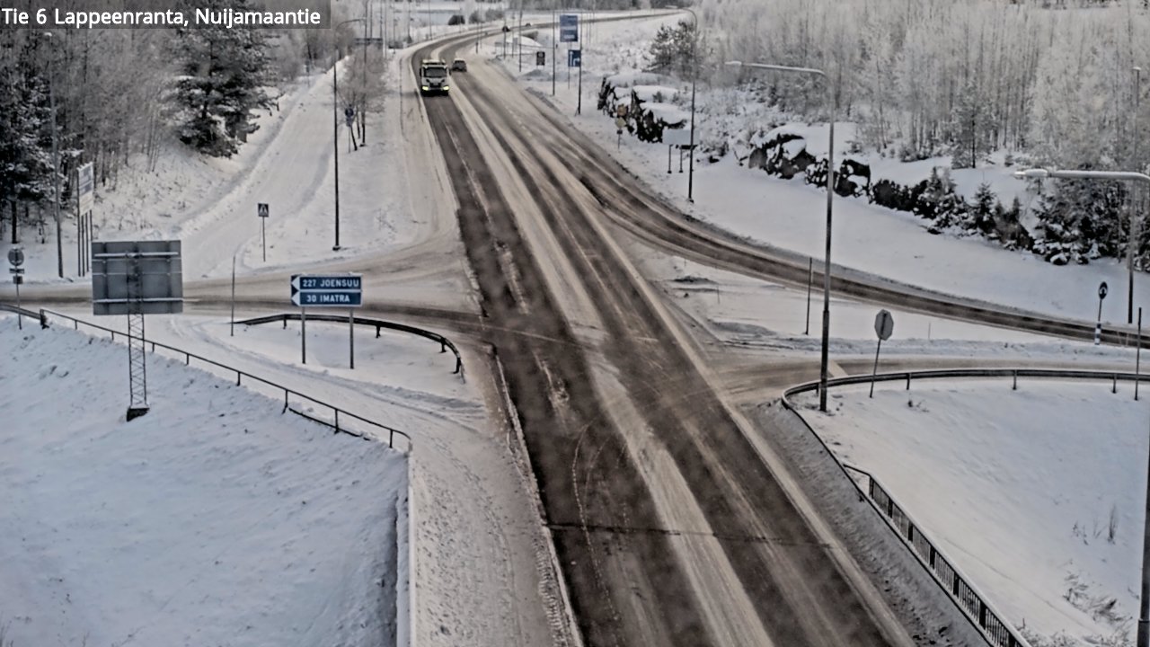 Weather Camera Image Road 6 Lappeenranta, Nuijamaantie, Lappeenranta, Etelä-Karjala