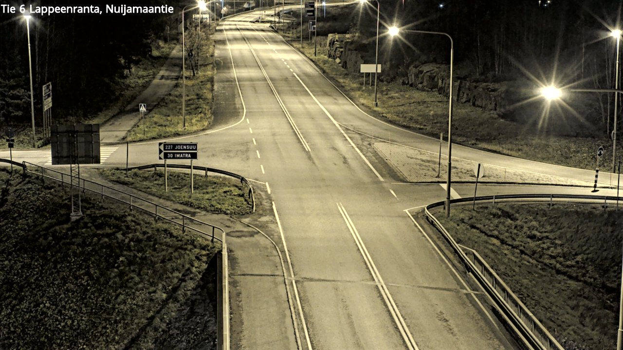 Weather Camera Image Väg 6 Villmanstrand, Nuijamaantie, Lappeenranta, Etelä-Karjala