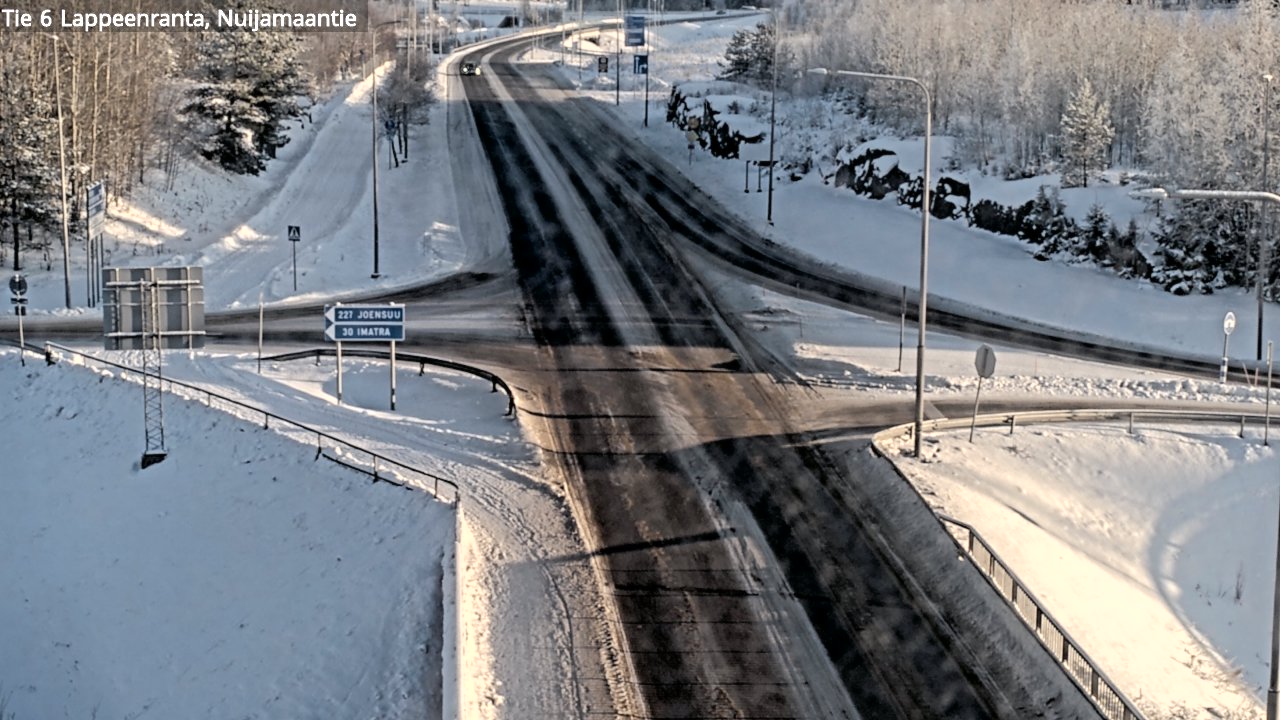 Weather Camera Image Road 6 Lappeenranta, Nuijamaantie, Lappeenranta, Etelä-Karjala