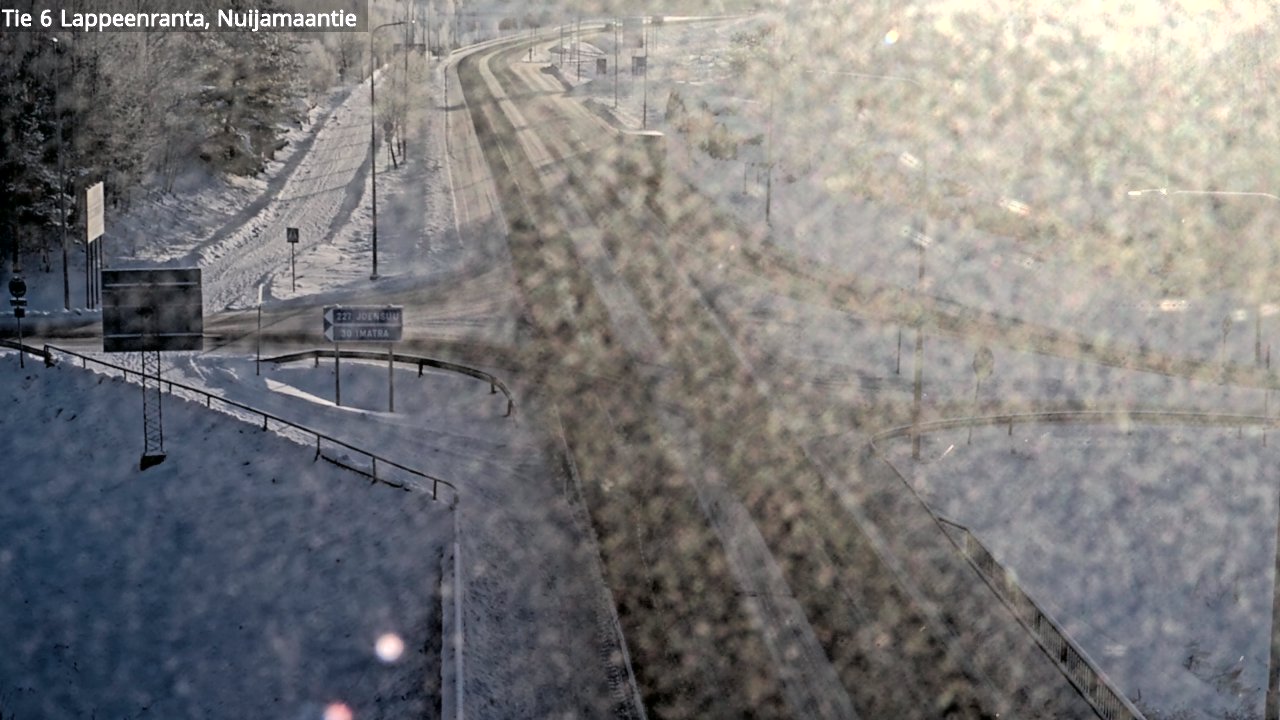 Weather Camera Image Road 6 Lappeenranta, Nuijamaantie, Lappeenranta, Etelä-Karjala
