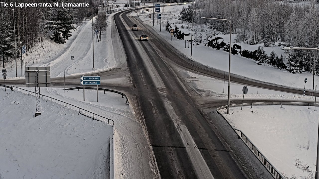 Weather Camera Image Väg 6 Villmanstrand, Nuijamaantie, Lappeenranta, Etelä-Karjala