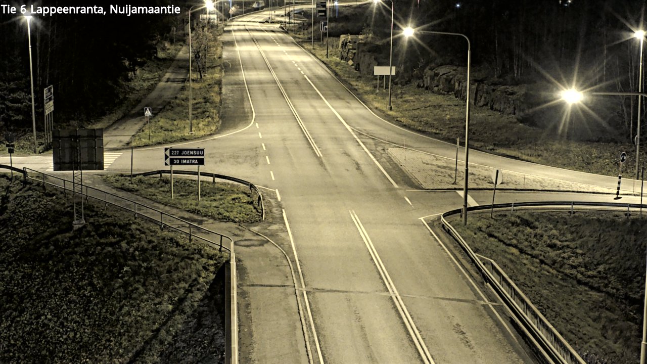Weather Camera Image Väg 6 Villmanstrand, Nuijamaantie, Lappeenranta, Etelä-Karjala