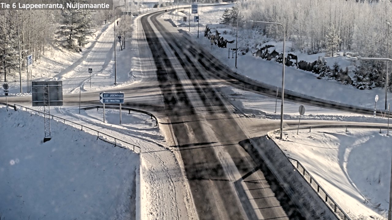 Weather Camera Image Road 6 Lappeenranta, Nuijamaantie, Lappeenranta, Etelä-Karjala