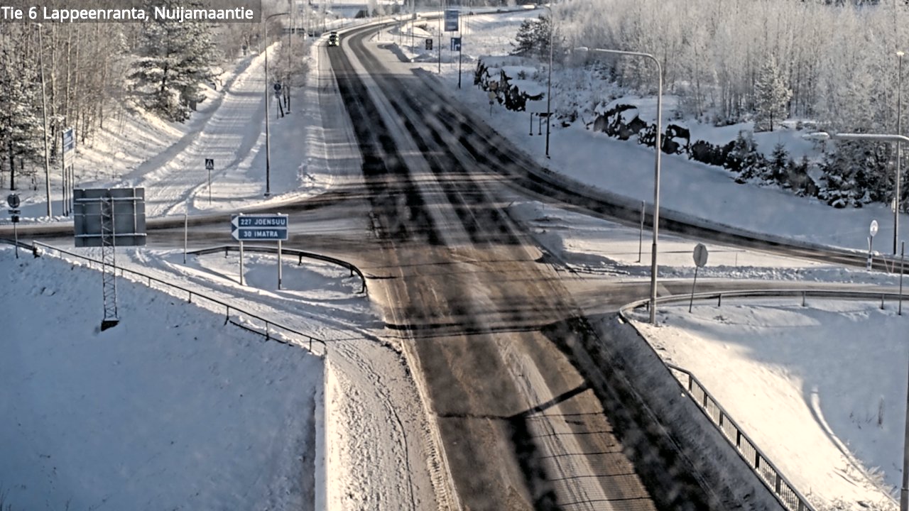 Weather Camera Image Road 6 Lappeenranta, Nuijamaantie, Lappeenranta, Etelä-Karjala