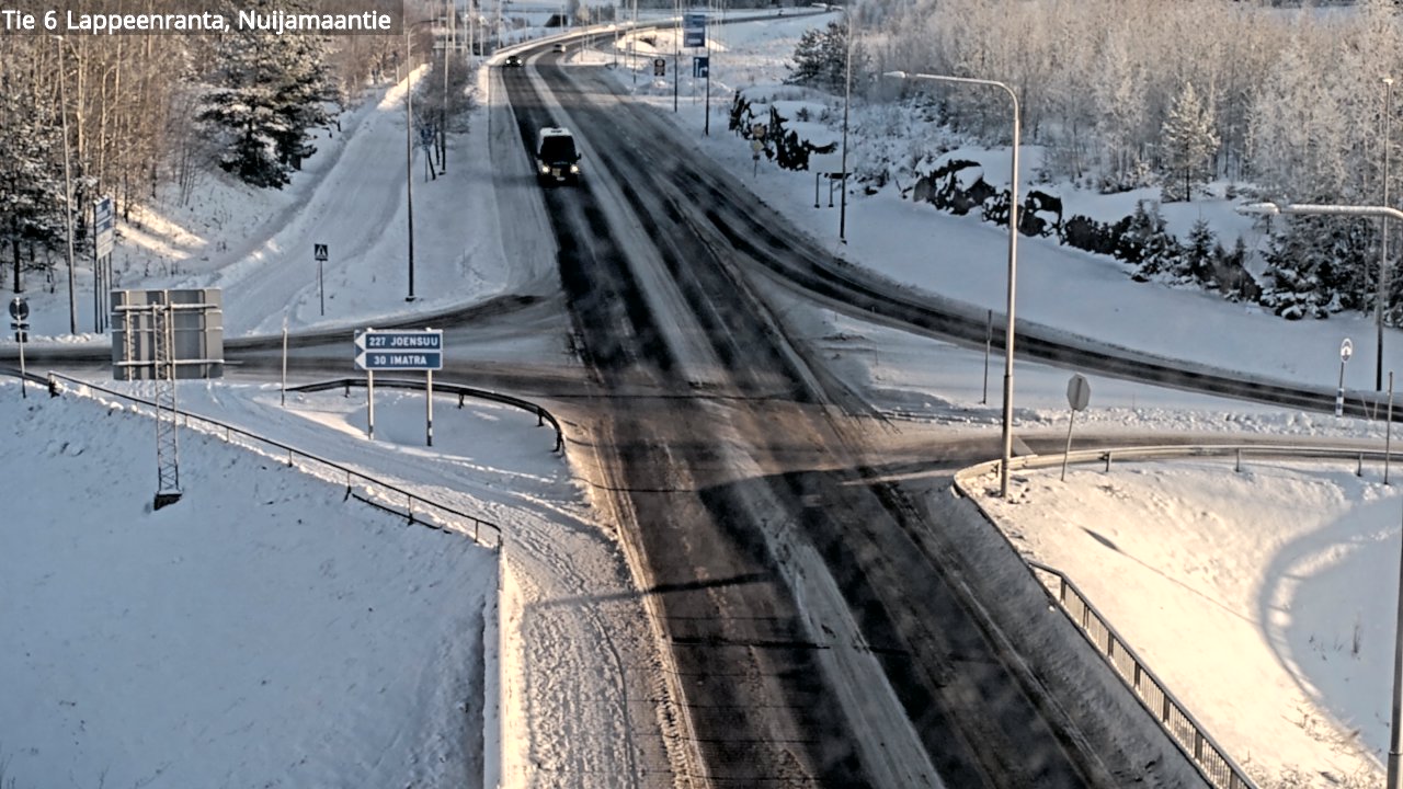 Weather Camera Image Road 6 Lappeenranta, Nuijamaantie, Lappeenranta, Etelä-Karjala
