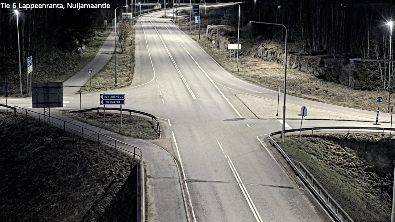 Weather Camera Image Road 6 Lappeenranta, Nuijamaantie, Lappeenranta, Etelä-Karjala
