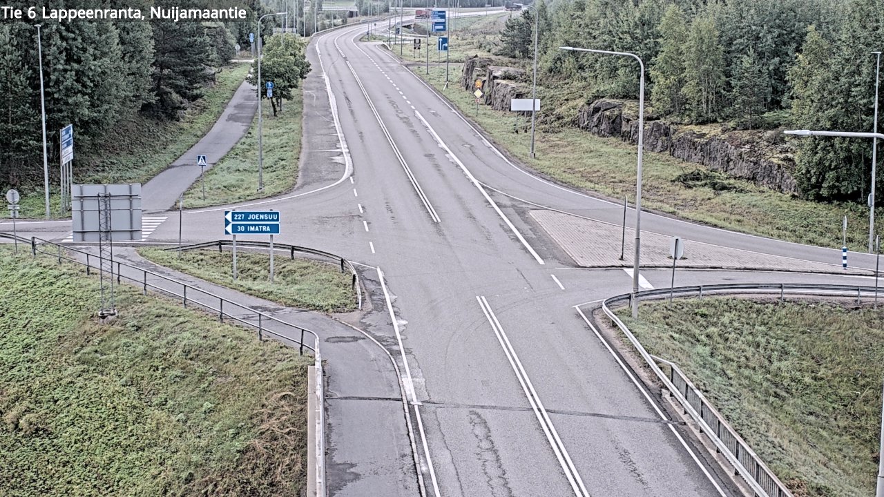 Weather Camera Image Road 6 Lappeenranta, Nuijamaantie, Lappeenranta, Etelä-Karjala