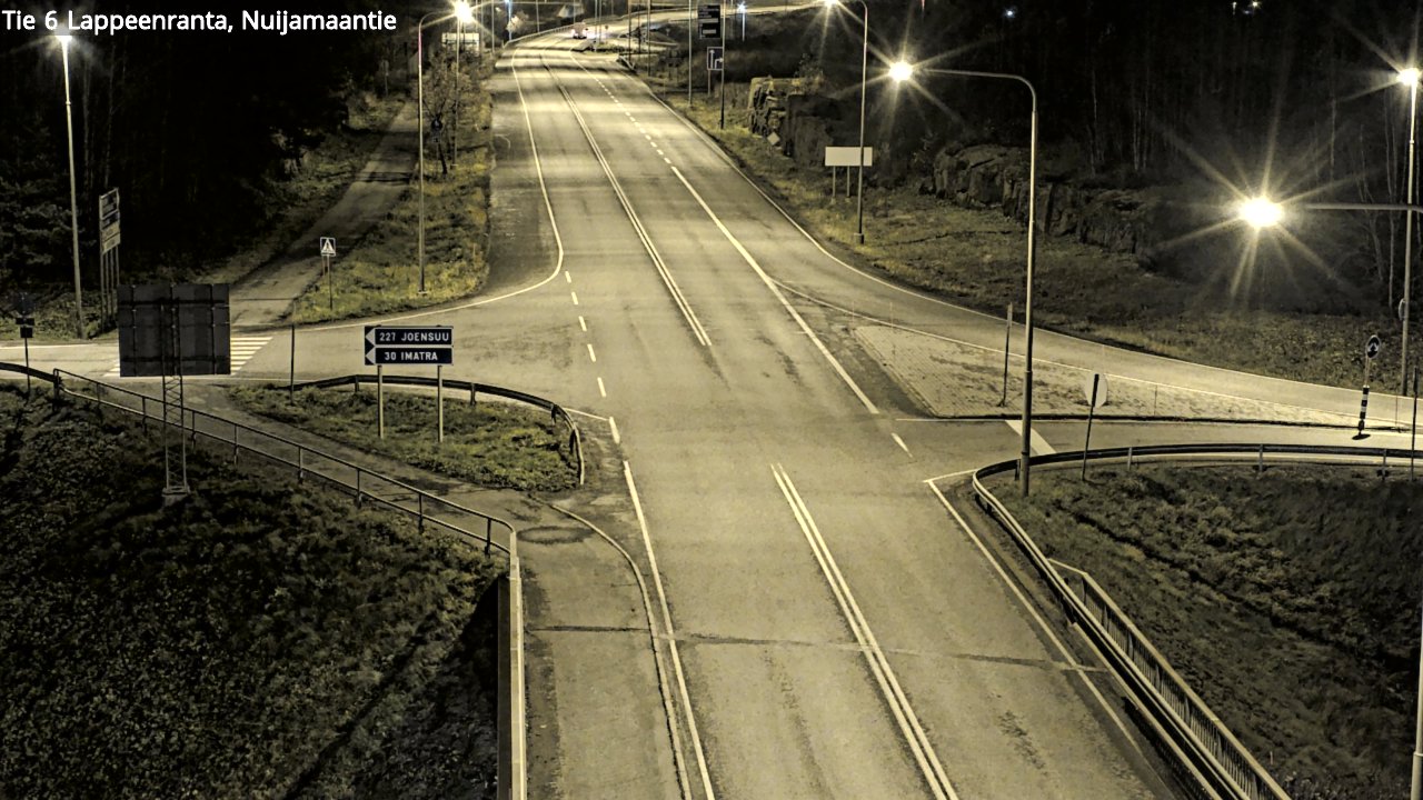 Weather Camera Image Väg 6 Villmanstrand, Nuijamaantie, Lappeenranta, Etelä-Karjala