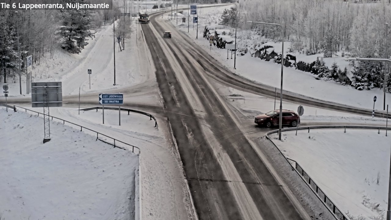 Weather Camera Image Road 6 Lappeenranta, Nuijamaantie, Lappeenranta, Etelä-Karjala