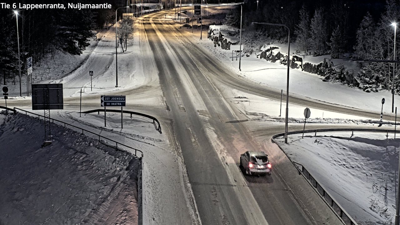Weather Camera Image Väg 6 Villmanstrand, Nuijamaantie, Lappeenranta, Etelä-Karjala