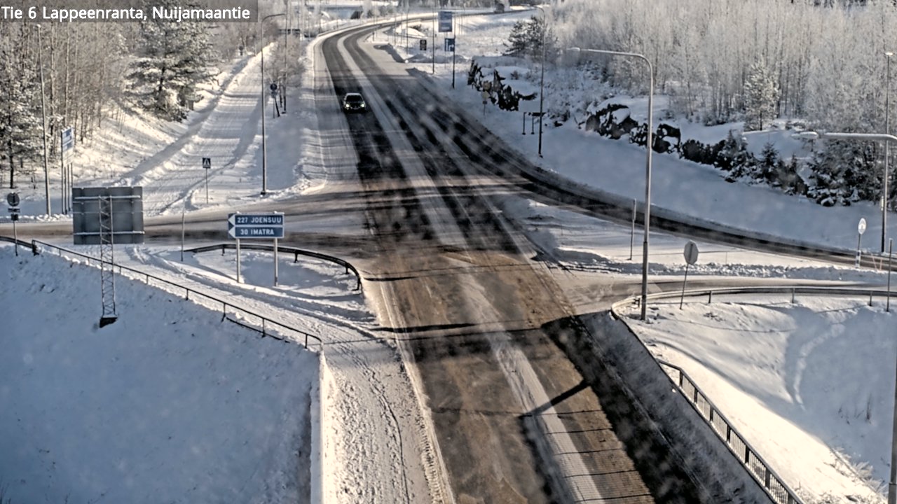 Weather Camera Image Road 6 Lappeenranta, Nuijamaantie, Lappeenranta, Etelä-Karjala