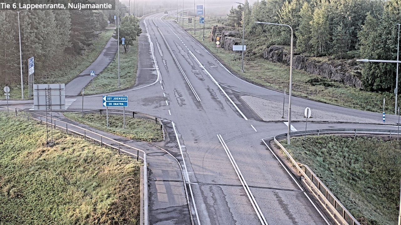 Weather Camera Image Road 6 Lappeenranta, Nuijamaantie, Lappeenranta, Etelä-Karjala