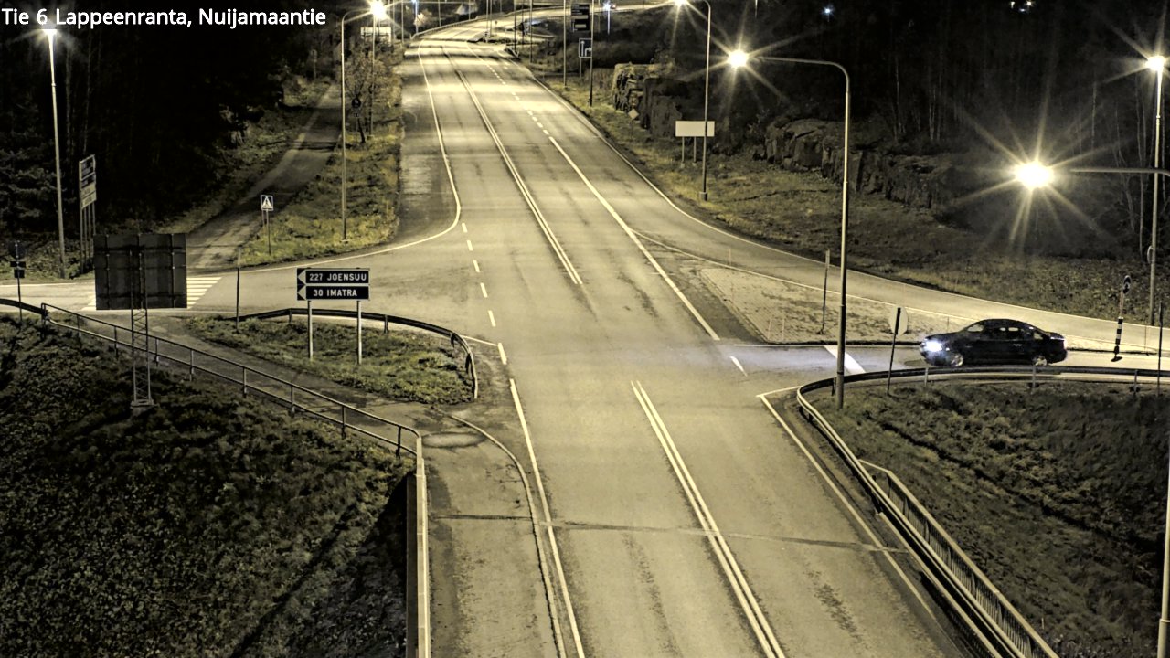 Weather Camera Image Väg 6 Villmanstrand, Nuijamaantie, Lappeenranta, Etelä-Karjala