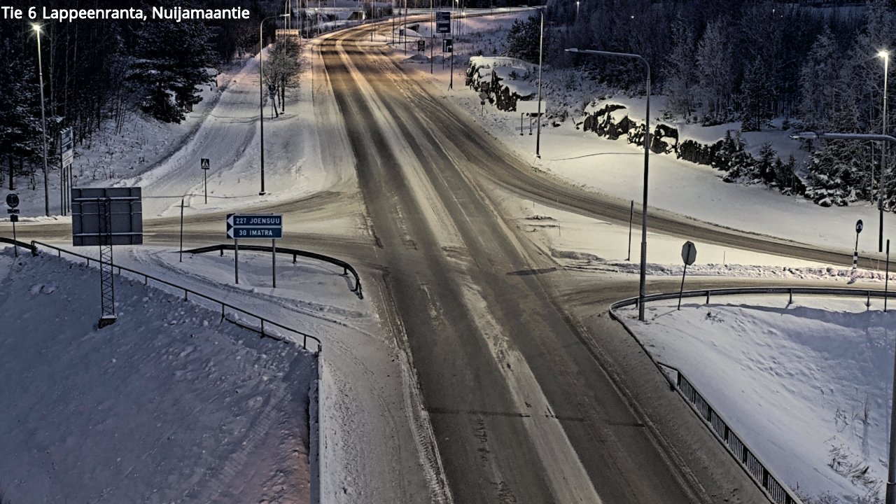 Weather Camera Image Väg 6 Villmanstrand, Nuijamaantie, Lappeenranta, Etelä-Karjala