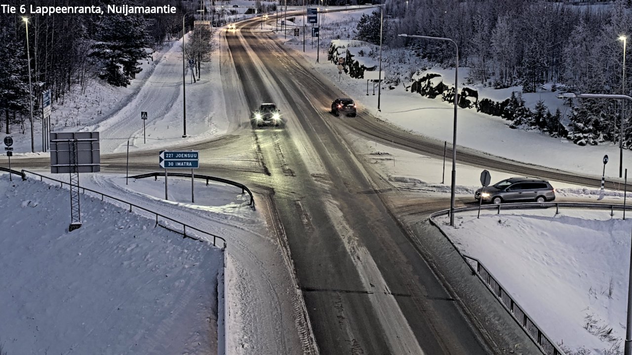 Weather Camera Image Väg 6 Villmanstrand, Nuijamaantie, Lappeenranta, Etelä-Karjala
